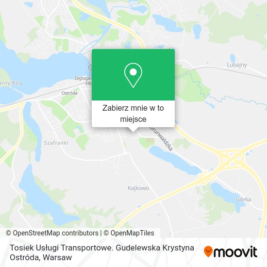 Mapa Tosiek Usługi Transportowe. Gudelewska Krystyna Ostróda