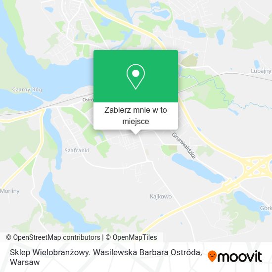 Mapa Sklep Wielobranżowy. Wasilewska Barbara Ostróda