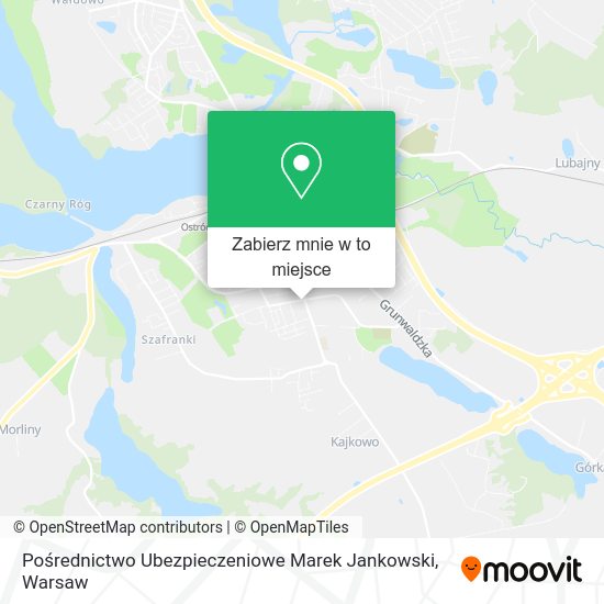 Mapa Pośrednictwo Ubezpieczeniowe Marek Jankowski