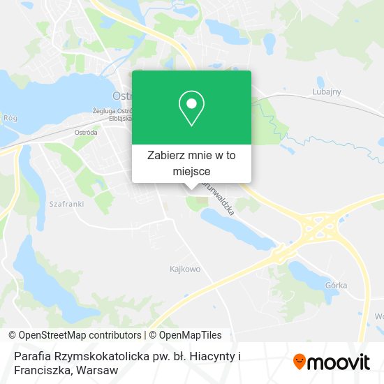 Mapa Parafia Rzymskokatolicka pw. bł. Hiacynty i Franciszka