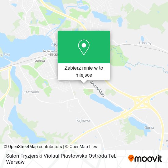 Mapa Salon Fryzjerski Violaul Piastowska Ostróda Tel