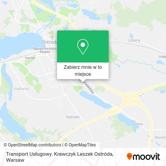 Mapa Transport Usługowy. Krawczyk Leszek Ostróda