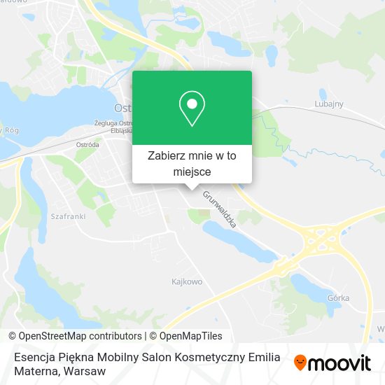 Mapa Esencja Piękna Mobilny Salon Kosmetyczny Emilia Materna