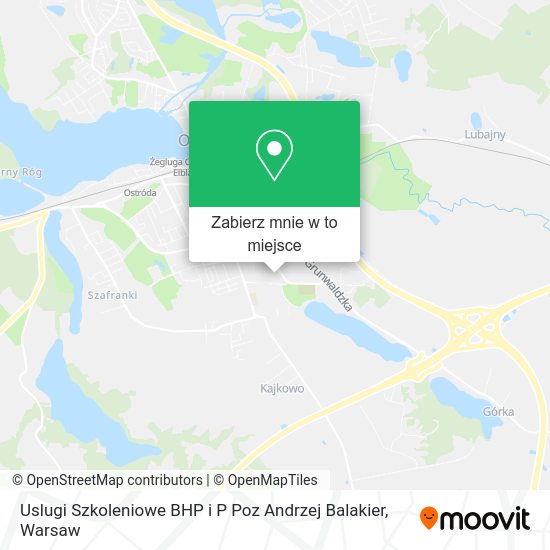 Mapa Uslugi Szkoleniowe BHP i P Poz Andrzej Balakier