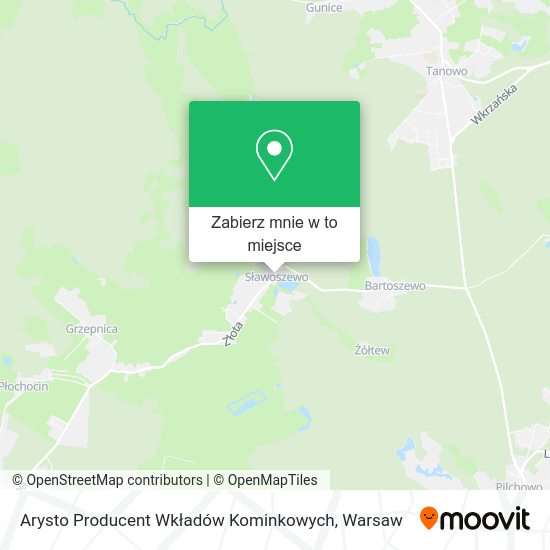 Mapa Arysto Producent Wkładów Kominkowych