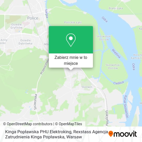 Mapa Kinga Popławska PHU Elektroking, Rexstass Agencja Zatrudnienia Kinga Popławska