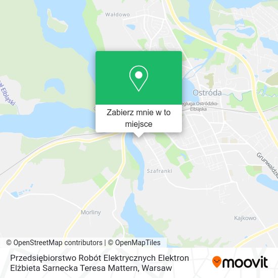 Mapa Przedsiębiorstwo Robót Elektrycznych Elektron Elżbieta Sarnecka Teresa Mattern