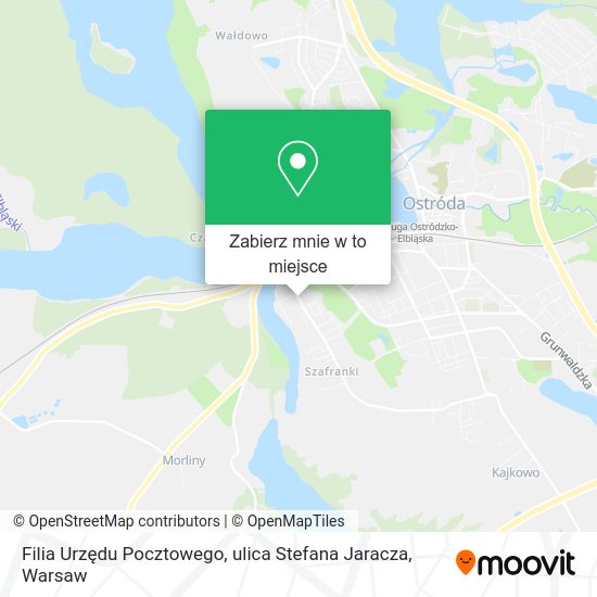 Mapa Filia Urzędu Pocztowego, ulica Stefana Jaracza