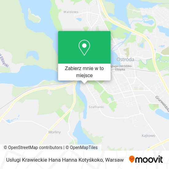 Mapa Usługi Krawieckie Hana Hanna Kotyśkoko