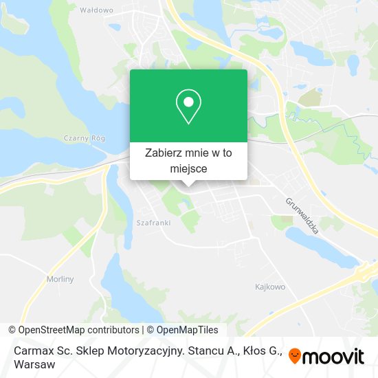 Mapa Carmax Sc. Sklep Motoryzacyjny. Stancu A., Kłos G.