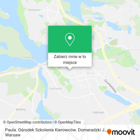 Mapa Paula. Ośrodek Szkolenia Kierowców. Domeradzki J.