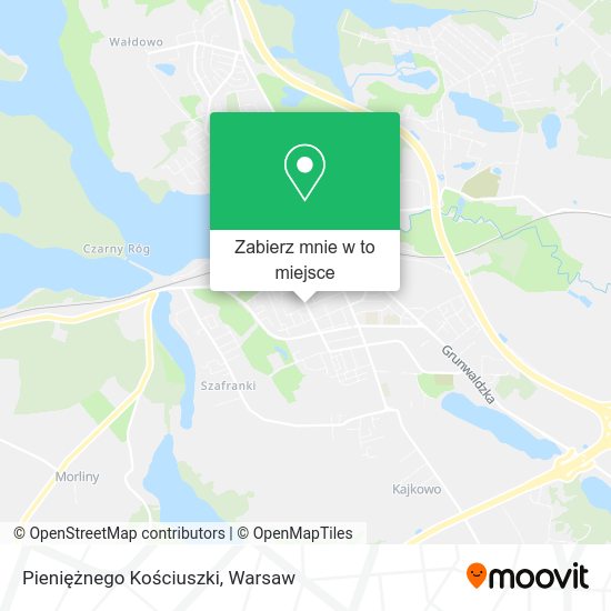 Mapa Pieniężnego Kościuszki