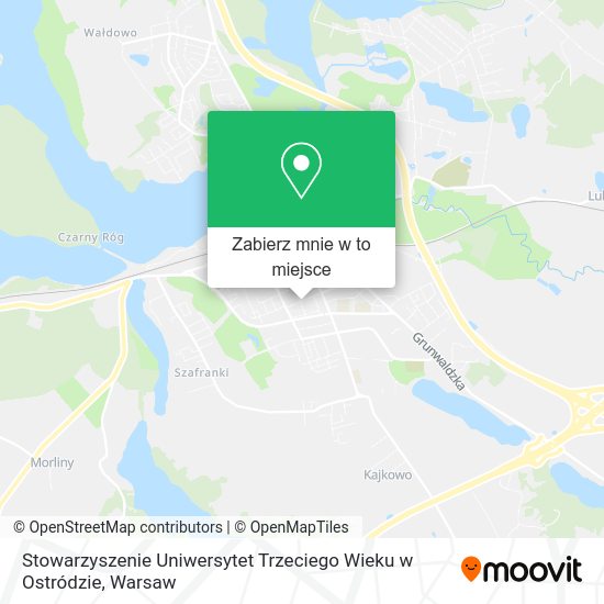 Mapa Stowarzyszenie Uniwersytet Trzeciego Wieku w Ostródzie