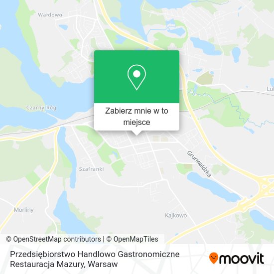 Mapa Przedsiębiorstwo Handlowo Gastronomiczne Restauracja Mazury