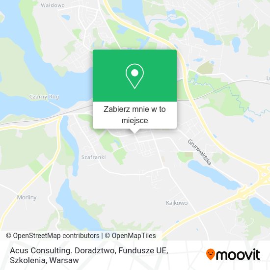 Mapa Acus Consulting. Doradztwo, Fundusze UE, Szkolenia