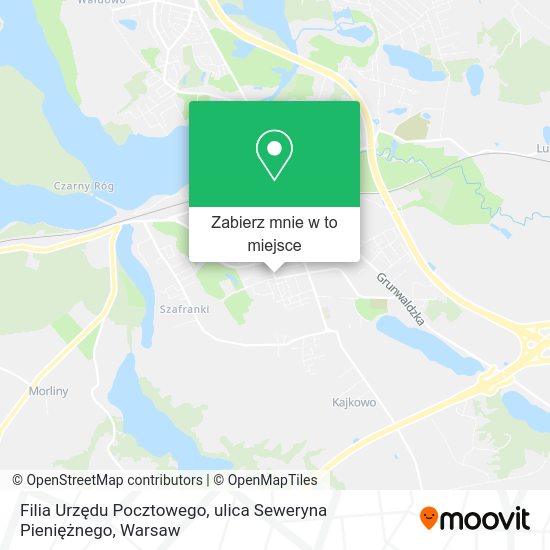 Mapa Filia Urzędu Pocztowego, ulica Seweryna Pieniężnego