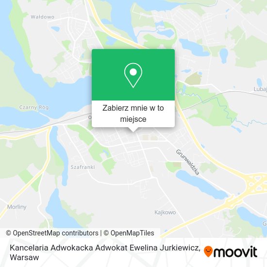 Mapa Kancelaria Adwokacka Adwokat Ewelina Jurkiewicz