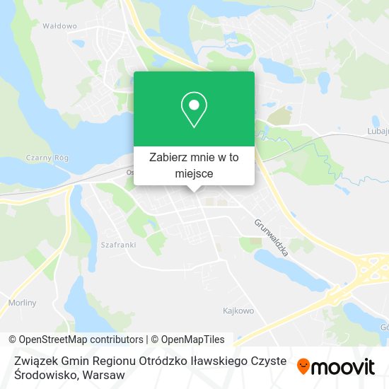 Mapa Związek Gmin Regionu Otródzko Iławskiego Czyste Środowisko