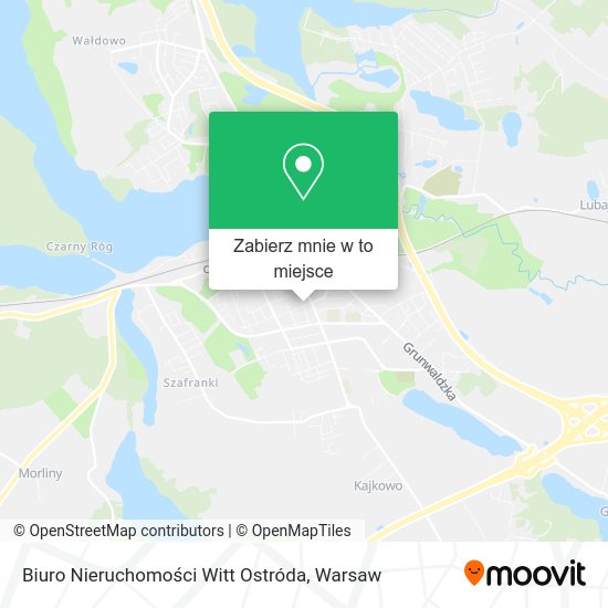 Mapa Biuro Nieruchomości Witt Ostróda