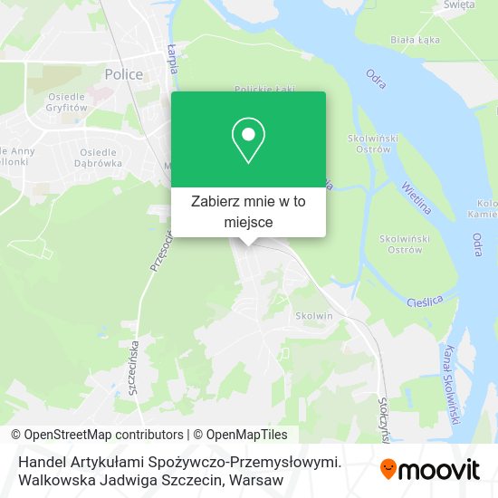 Mapa Handel Artykułami Spożywczo-Przemysłowymi. Walkowska Jadwiga Szczecin