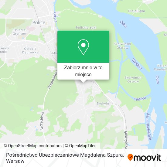 Mapa Pośrednictwo Ubezpieczeniowe Magdalena Szpura