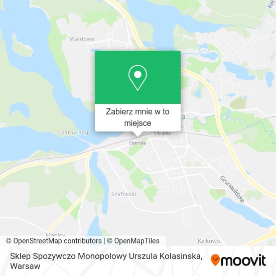 Mapa Sklep Spozywczo Monopolowy Urszula Kolasinska