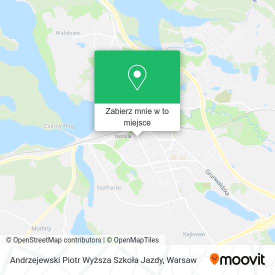 Mapa Andrzejewski Piotr Wyższa Szkoła Jazdy