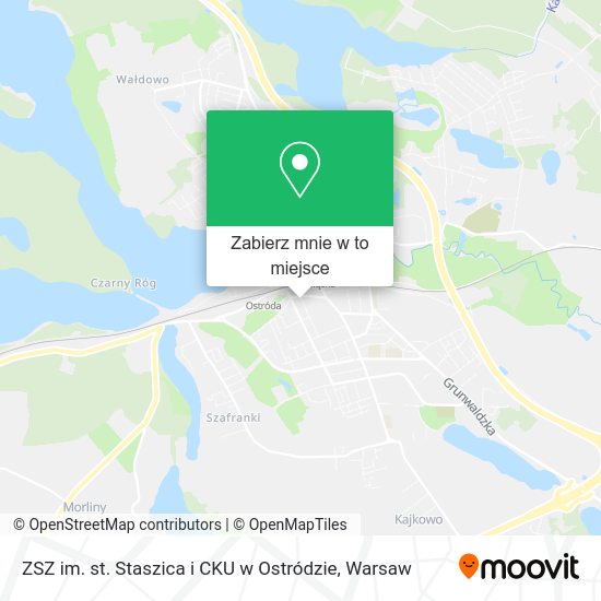 Mapa ZSZ im. st. Staszica i CKU w Ostródzie