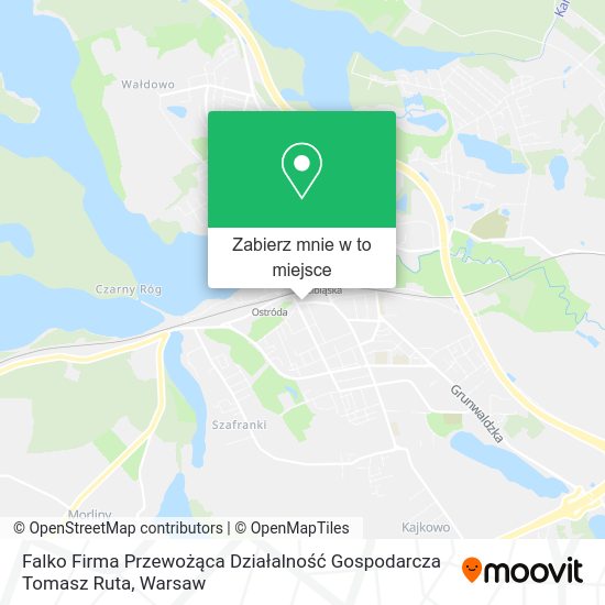 Mapa Falko Firma Przewożąca Działalność Gospodarcza Tomasz Ruta