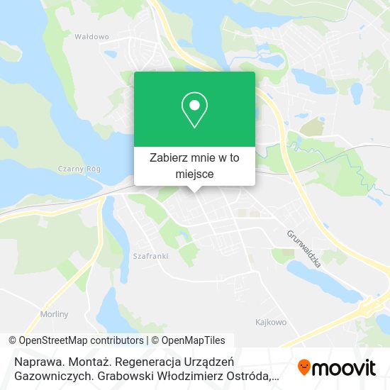 Mapa Naprawa. Montaż. Regeneracja Urządzeń Gazowniczych. Grabowski Włodzimierz Ostróda