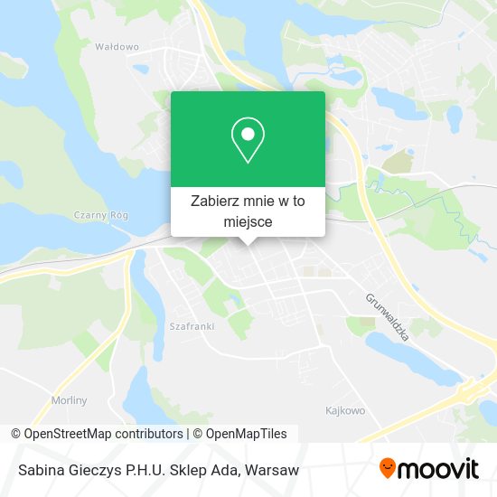 Mapa Sabina Gieczys P.H.U. Sklep Ada