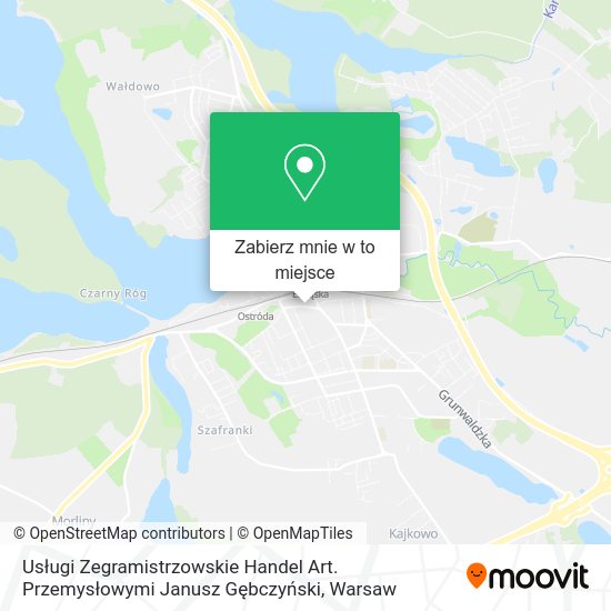 Mapa Usługi Zegramistrzowskie Handel Art. Przemysłowymi Janusz Gębczyński