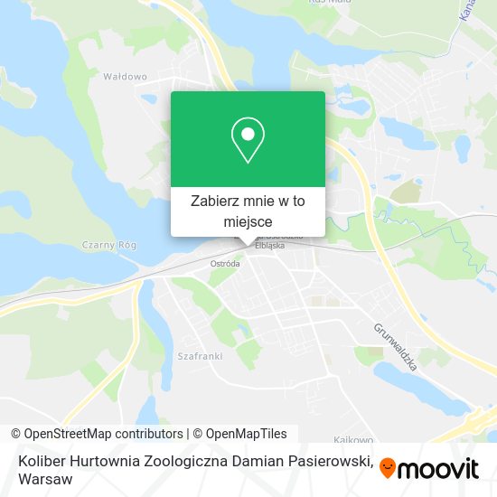 Mapa Koliber Hurtownia Zoologiczna Damian Pasierowski