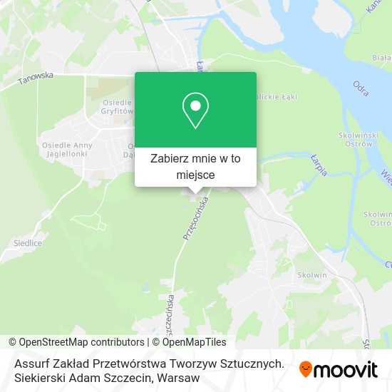 Mapa Assurf Zakład Przetwórstwa Tworzyw Sztucznych. Siekierski Adam Szczecin