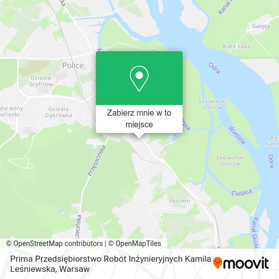 Mapa Prima Przedsiębiorstwo Robót Inżynieryjnych Kamila Leśniewska