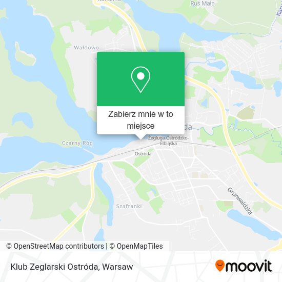 Mapa Klub Zeglarski Ostróda