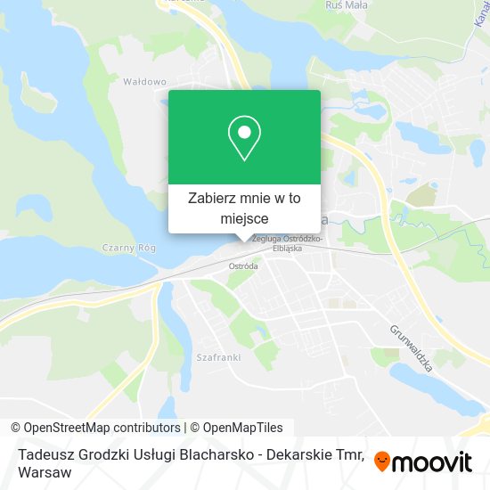 Mapa Tadeusz Grodzki Usługi Blacharsko - Dekarskie Tmr