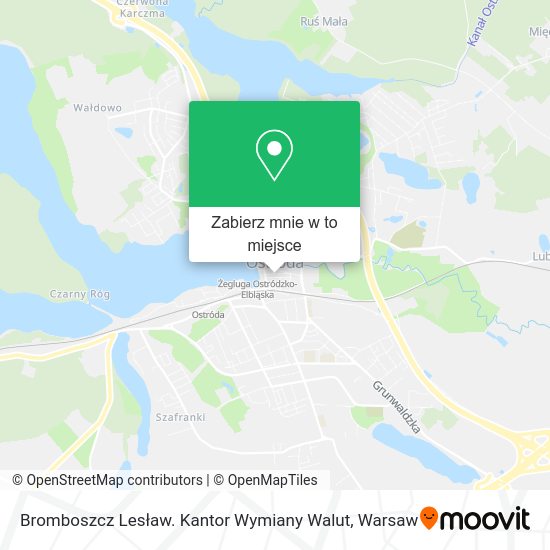 Mapa Bromboszcz Lesław. Kantor Wymiany Walut