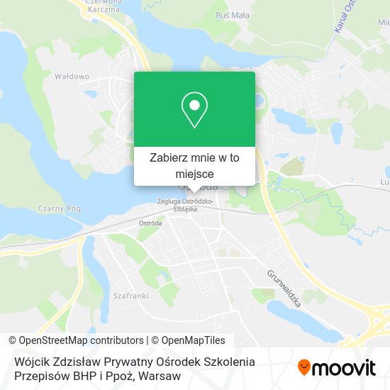 Mapa Wójcik Zdzisław Prywatny Ośrodek Szkolenia Przepisów BHP i Ppoż