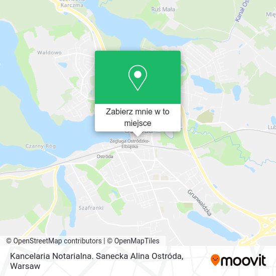 Mapa Kancelaria Notarialna. Sanecka Alina Ostróda