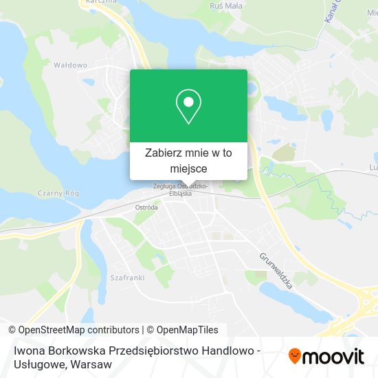 Mapa Iwona Borkowska Przedsiębiorstwo Handlowo - Usługowe