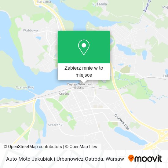 Mapa Auto-Moto Jakubiak i Urbanowicz Ostróda