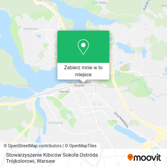 Mapa Stowarzyszenie Kibiców Sokoła Ostróda Trójkolorowi