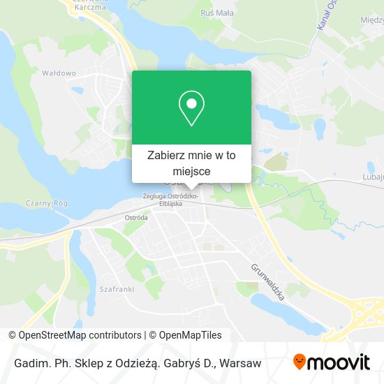 Mapa Gadim. Ph. Sklep z Odzieżą. Gabryś D.