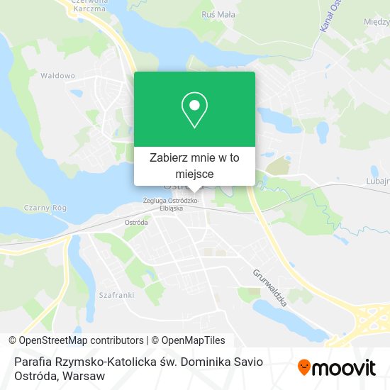 Mapa Parafia Rzymsko-Katolicka św. Dominika Savio Ostróda