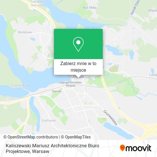 Mapa Kaliszewski Mariusz Architektoniczne Biuro Projektowe