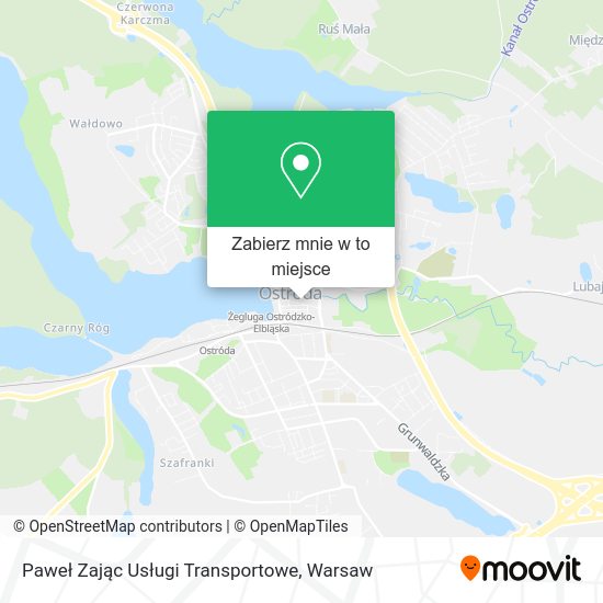 Mapa Paweł Zając Usługi Transportowe