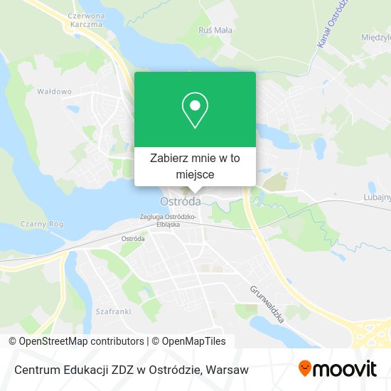 Mapa Centrum Edukacji ZDZ w Ostródzie