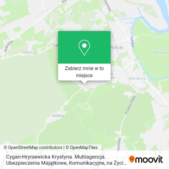 Mapa Cygan-Hryniewicka Krystyna. Multiagencja. Ubezpieczenia Majątkowe, Komunikacyjne, na Życie