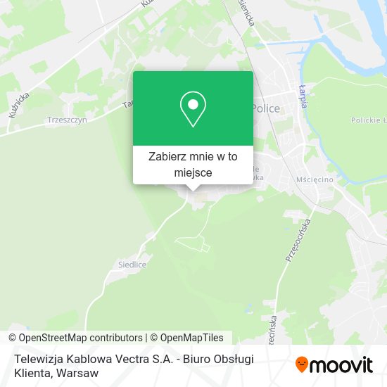 Mapa Telewizja Kablowa Vectra S.A. - Biuro Obsługi Klienta